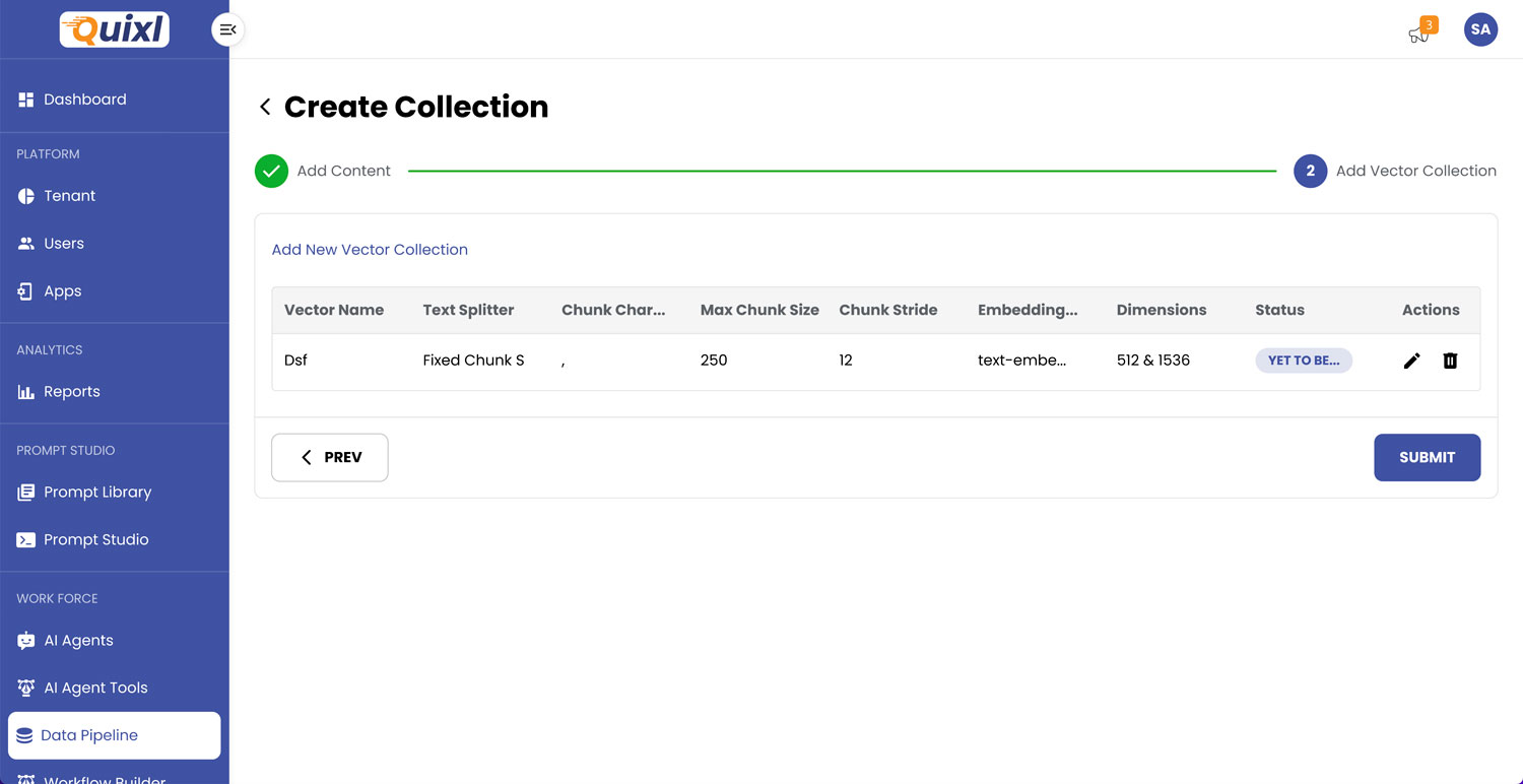 Data Pipeline for AI agent development